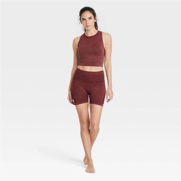 Women's Seamless Mesh Back Tank Bra - JoyLab™ Brown XS new - Picture 3 of 5